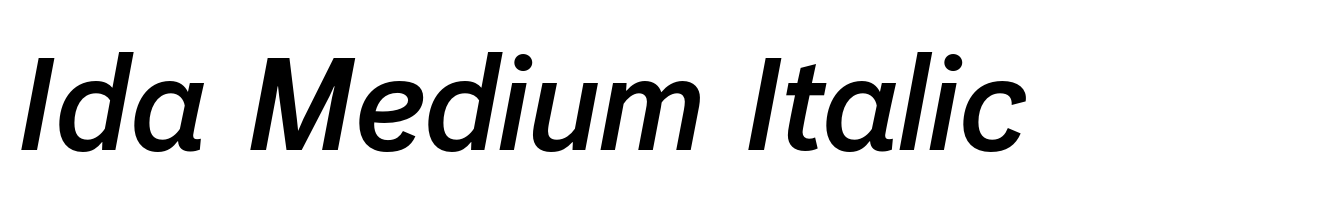 Ida Medium Italic